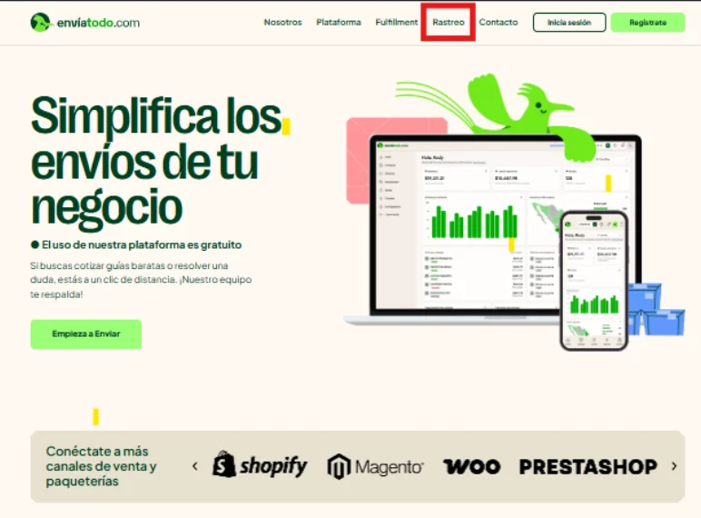 pagina de inicio de enviatodo