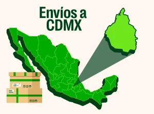Mapa de México apuntando y enfocando a CDMX -envios a cdmx