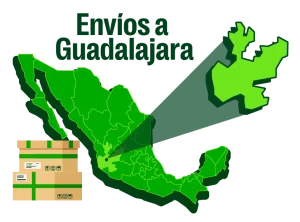Mapa seleccionando envios a guadalajara