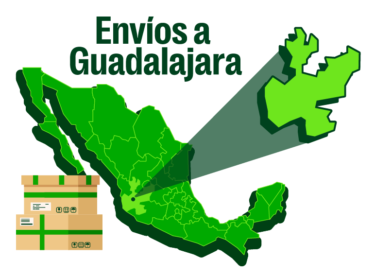 Mapa seleccionando envios a guadalajara